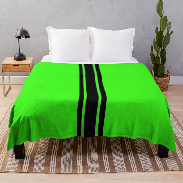 Item preview, Single Stripe with 2 Thick Pinstripes (Black On Neon Green) designed and sold by Racing Stripes Only.