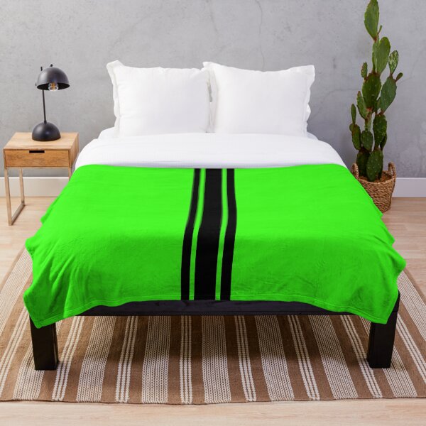 Item preview, Single Stripe with 2 Thick Pinstripes (Black On Neon Green) designed and sold by Racing Stripes Only.