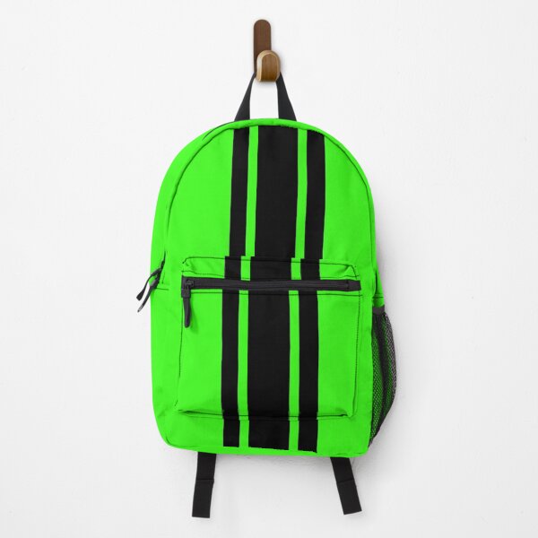 Item preview, Single Stripe with 2 Thick Pinstripes (Black On Neon Green) designed and sold by Racing Stripes Only.