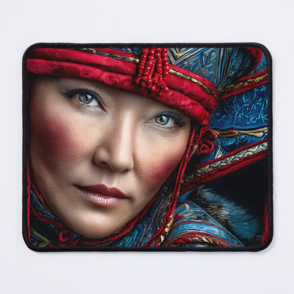 Item preview, Regal Woman in Vibrant Traditional Costume Portrait designed and sold by Artessie.