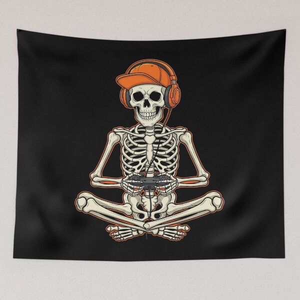 Item preview, Halloween Skeleton Gamer Video Gaming Boys Men Kids designed and sold by chung2525.