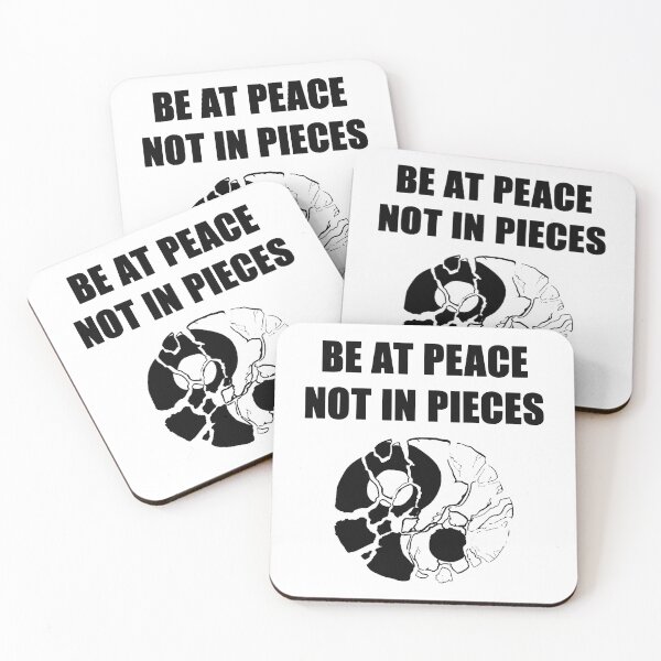 Item preview, Be at Peace Not in Pieces Yin Yang Broken Symbol Design designed and sold by FlyShop1.
