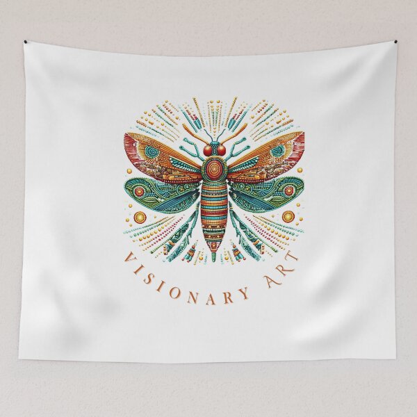 Item preview, Visionary Chaquira Cosmic Dragonfly | Visionary Art designed and sold by CreandoLuzPDLL.