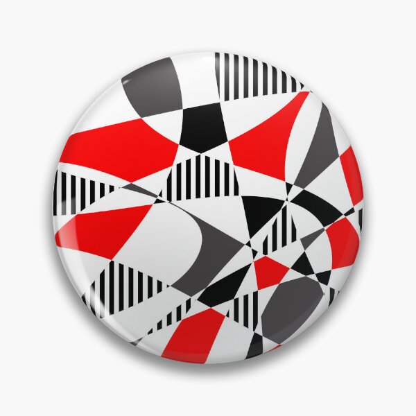 Item preview, Randomly Retro III - Red, Gray, Black And White Stripes designed and sold by QuestingPixel.