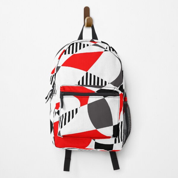 Item preview, Randomly Retro III - Red, Gray, Black And White Stripes designed and sold by QuestingPixel.