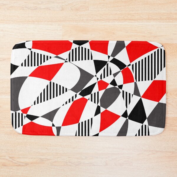 Item preview, Randomly Retro III - Red, Gray, Black And White Stripes designed and sold by QuestingPixel.