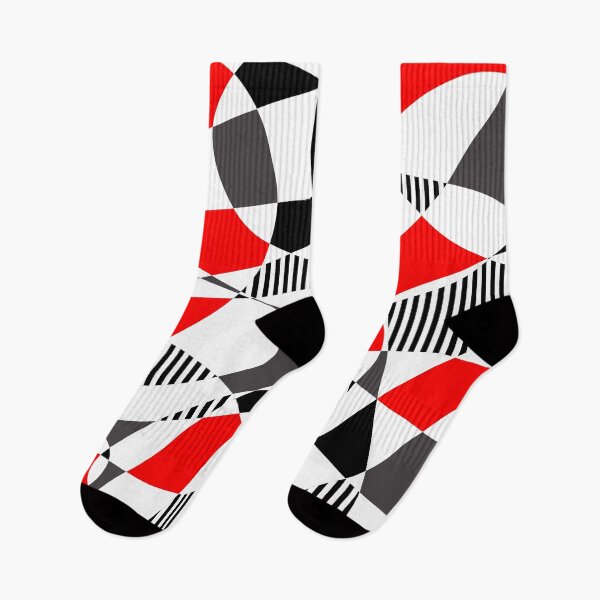 Item preview, Randomly Retro III - Red, Gray, Black And White Stripes designed and sold by QuestingPixel.