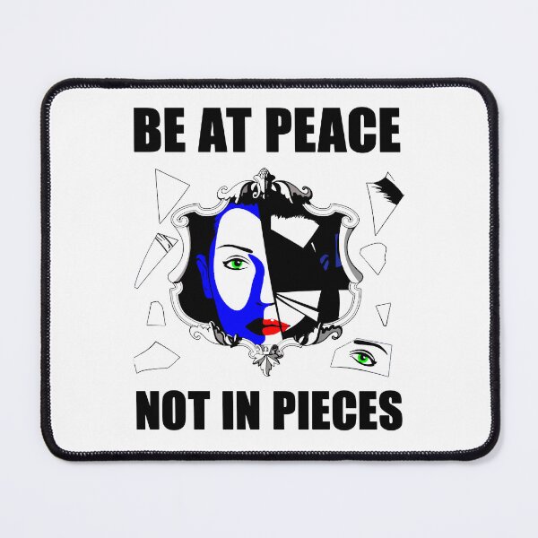 Item preview, Be at Peace Not in Pieces Shattered Mirror Face Art designed and sold by FlyShop1.