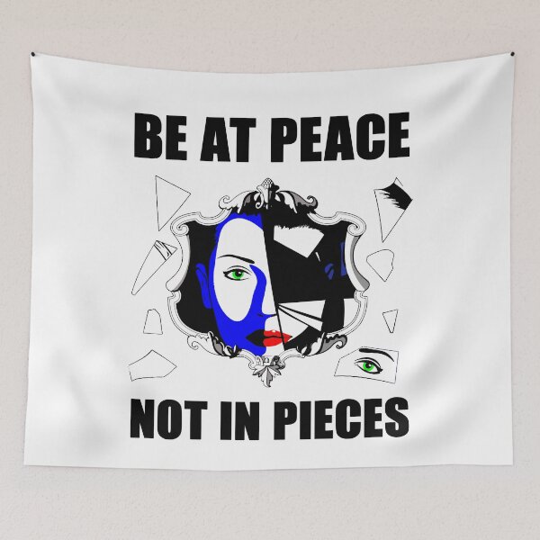Item preview, Be at Peace Not in Pieces Shattered Mirror Face Art designed and sold by FlyShop1.