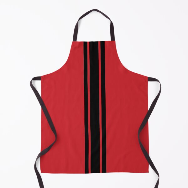 Item preview, Single Stripe with 2 Thick Pinstripes (Black On Fire Engine Red) designed and sold by Racing Stripes Only.