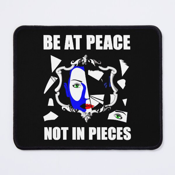 Item preview, Be at Peace Not in Pieces Shattered Mirror Face Art designed and sold by FlyShop1.