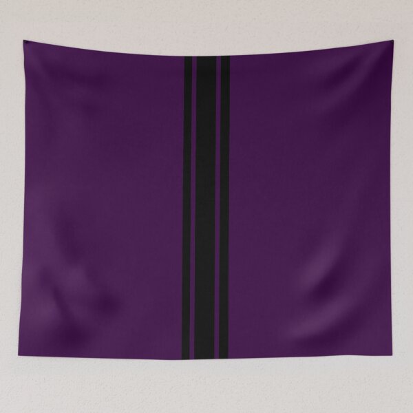 Item preview, Single Stripe with 2 Thick Pinstripes (Black On Deep Purple) designed and sold by Racing Stripes Only.