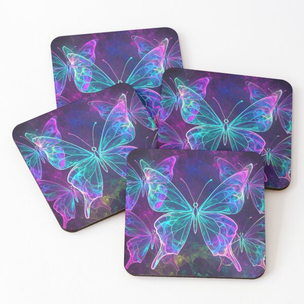Item preview, abstract neon art of butterflies designed and sold by optimusprime39.