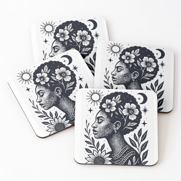 Item preview, Celestial Roots – Afrocentric Minimalist Art Print designed and sold by INK & DAYDREAMS.