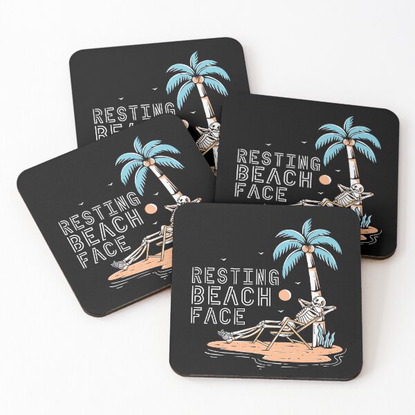 Item preview, Resting Beach Face Summer Skeleton Design Option 2 designed and sold by MouseDeSigns.