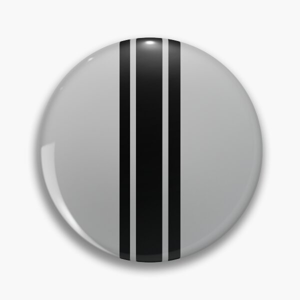 Item preview, Single Stripe with 2 Thick Pinstripes (Black On Light Gray) designed and sold by Racing Stripes Only.
