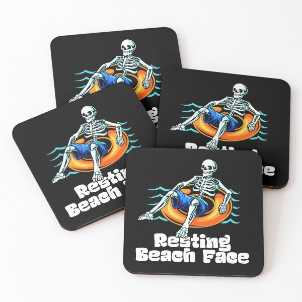 Item preview, Resting Beach Face Summer Skeleton Design Option 1 designed and sold by MouseDeSigns.