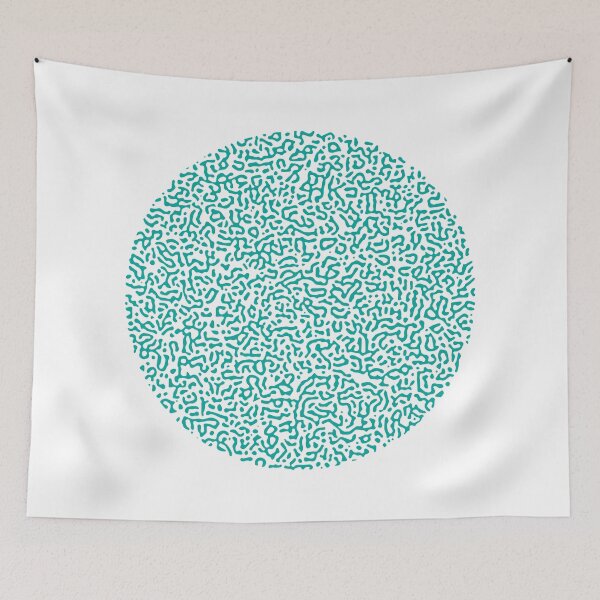 Item preview, Abstract Turing Pattern Puffer Fish Turquoise designed and sold by FunnyFeelingStudio.