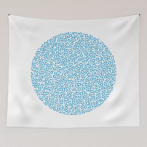 Item preview, Abstract Turing Pattern Puffer Fish Light Blue designed and sold by FunnyFeelingStudio.