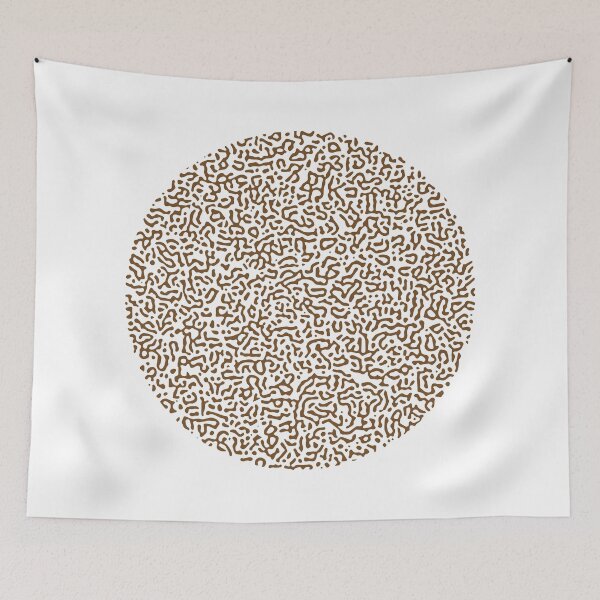 Item preview, Abstract Turing Pattern Puffer Fish Dark Brown designed and sold by FunnyFeelingStudio.