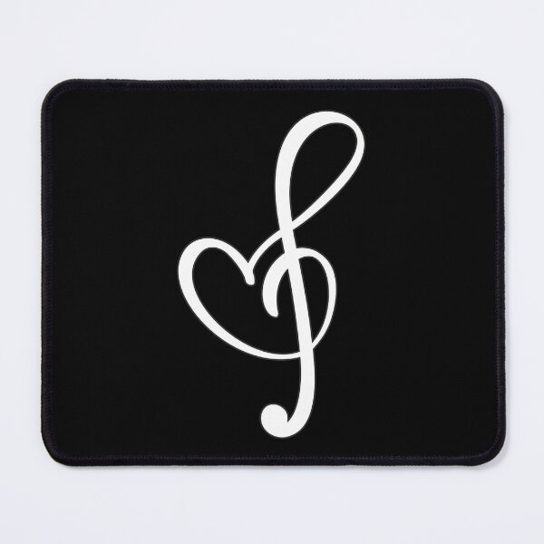 Item preview, Love Music Heart Treble Clef Symbol Design Option 2 designed and sold by MouseDeSigns.