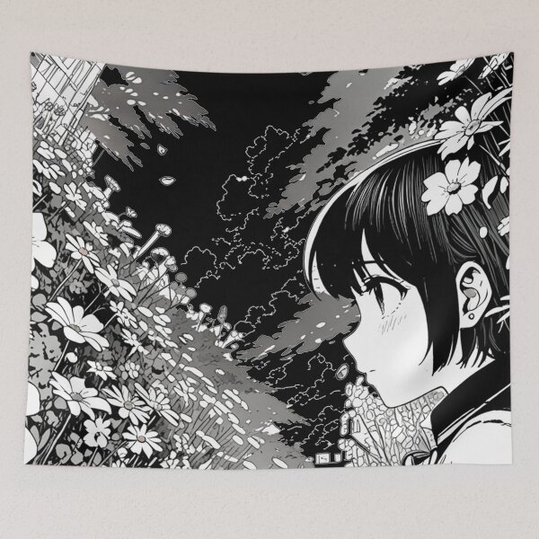 Item preview, Blooming Elegance - Manga Design designed and sold by MangaVersePrint.