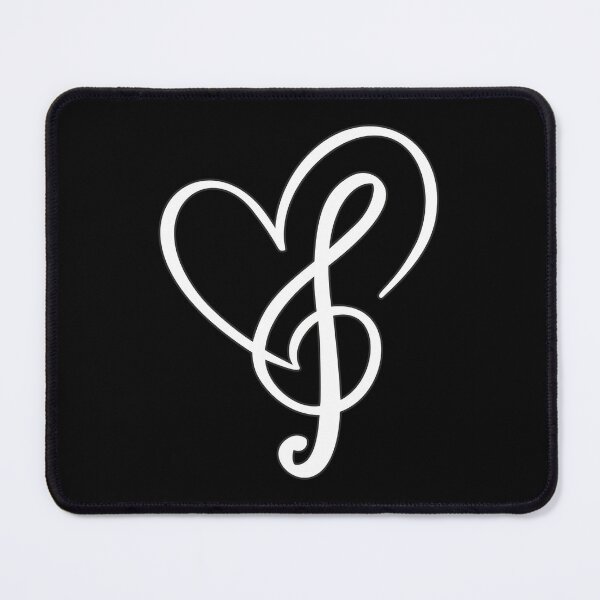 Item preview, Love Music Heart Treble Clef Symbol Design Option 1 designed and sold by MouseDeSigns.