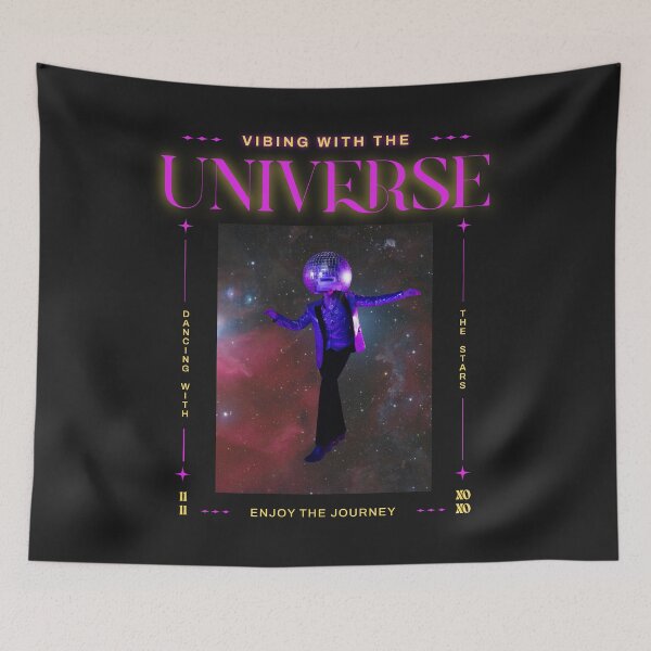 Item preview, Cosmic Dance Vibes – Vibing with the Universe Disco Head Spiritual Galaxy Art designed and sold by AATGShop.