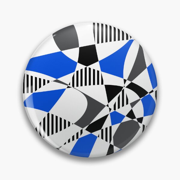 Item preview, Randomly Retro III - Blue, Gray, Black And White Stripes designed and sold by QuestingPixel.