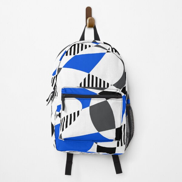 Item preview, Randomly Retro III - Blue, Gray, Black And White Stripes designed and sold by QuestingPixel.