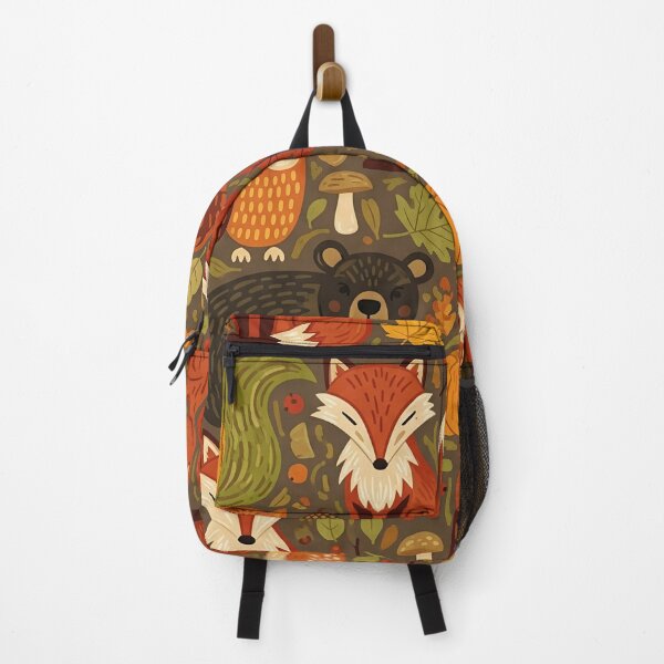 Item preview, Cozy Autumn Folk Art Woodland Animals Pattern designed and sold by StickyGuys.