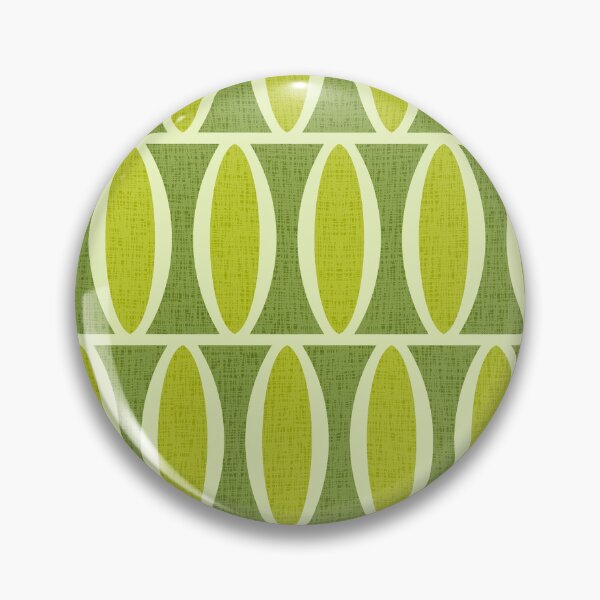 Item preview, Mid Century Modern Geometric Oval Pattern Green 963 designed and sold by tonymagnerart.