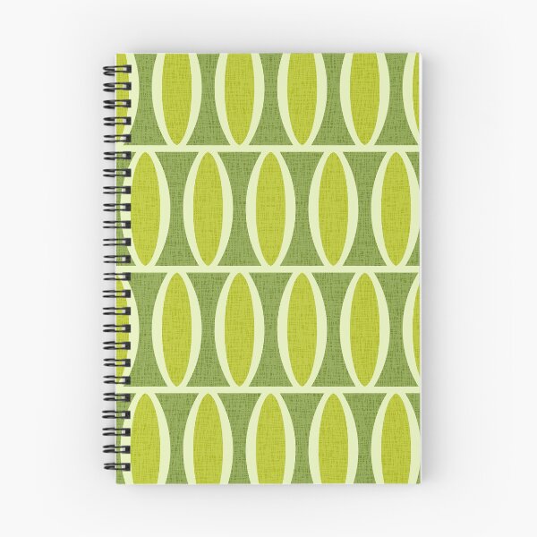 Item preview, Mid Century Modern Geometric Oval Pattern Green 963 designed and sold by tonymagnerart.