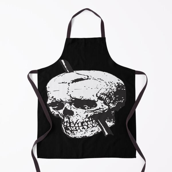 Item preview, Black and White Skull With Tamping Iron Vector designed and sold by taiche.