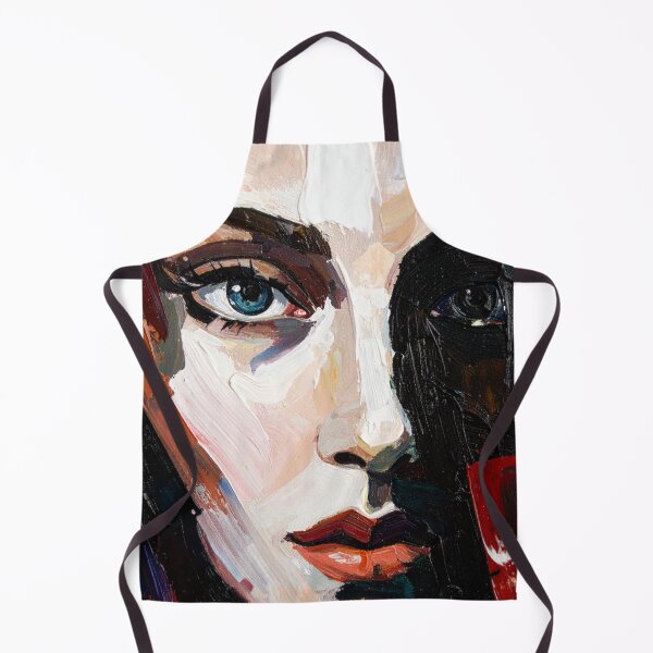 Item preview, unsettling portrait of a woman in oil paint designed and sold by optimusprime39.