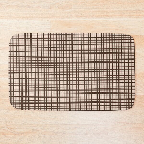 Item preview, Mid Century Modern Fine Weave Minimalist Retro Woven Pattern in Dark Brown and Light Beige designed and sold by kierkegaard.