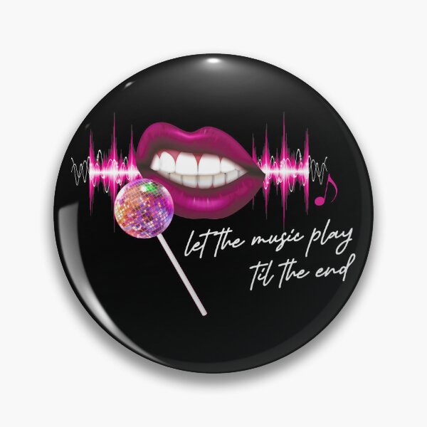 Item preview, Let The Music Play Til The End Pink Lips Mirrorball Lollipop Microphone Trustfall Design Option 2 designed and sold by MouseDeSigns.