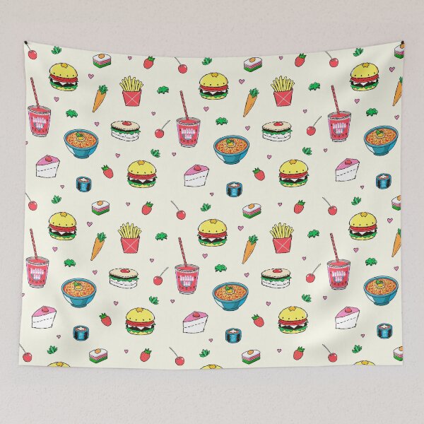 Item preview, Cute Delicious Food Drink Doodle Pattern Sticker Pack designed and sold by tanjica.