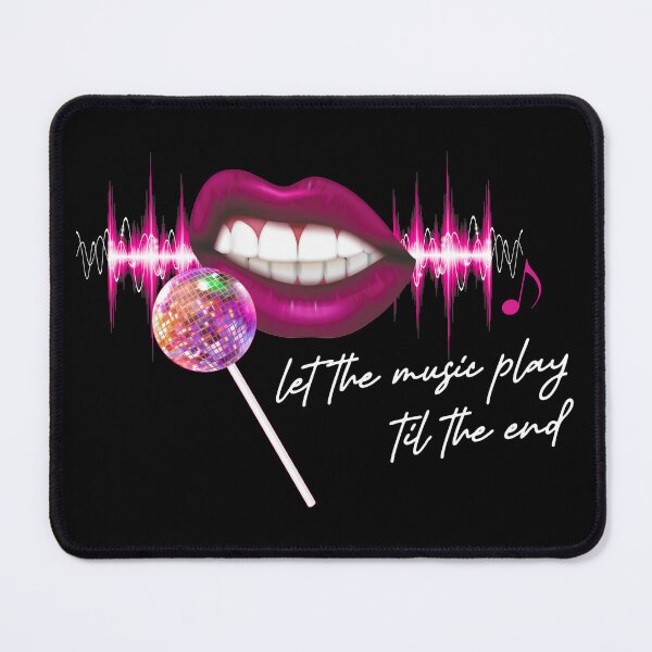 Item preview, Let The Music Play Til The End Pink Lips Mirrorball Lollipop Microphone Trustfall Design Option 2 designed and sold by MouseDeSigns.