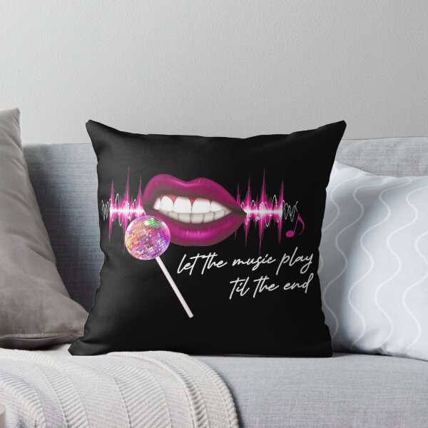 Item preview, Let The Music Play Til The End Pink Lips Mirrorball Lollipop Microphone Trustfall Design Option 2 designed and sold by MouseDeSigns.
