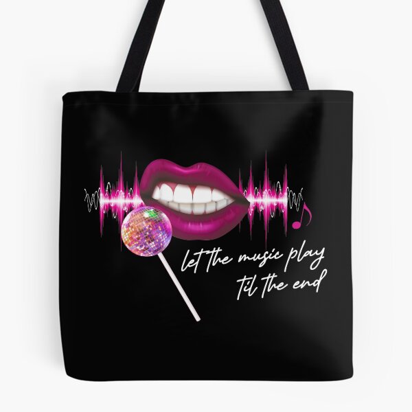 Item preview, Let The Music Play Til The End Pink Lips Mirrorball Lollipop Microphone Trustfall Design Option 2 designed and sold by MouseDeSigns.