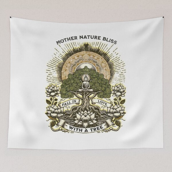 Item preview, Fall in Love With a Tree – Nature Bliss Buddha Meditation Tee designed and sold by AATGShop.