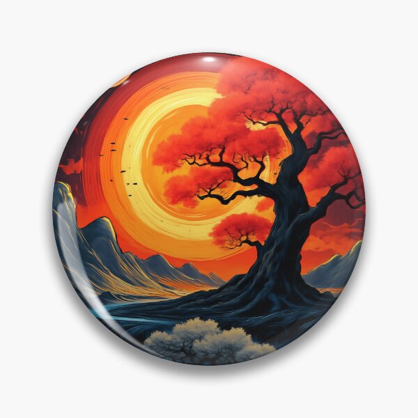 Item preview, Crimson Tree Under Burning Skies designed and sold by Roohoo231.
