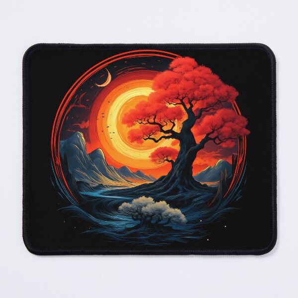 Item preview, Crimson Tree Under Burning Skies designed and sold by Roohoo231.