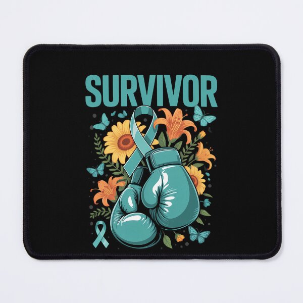 Item preview, Ovarian Cancer Awareness Month Survivor Teal Boxing Gloves designed and sold by DeadlockCrew.