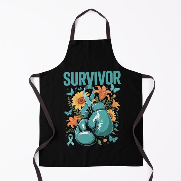 Item preview, Ovarian Cancer Awareness Month Survivor Teal Boxing Gloves designed and sold by DeadlockCrew.