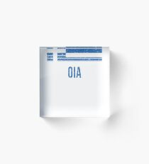 Oia Vacation Souvenir Acrylic Block
