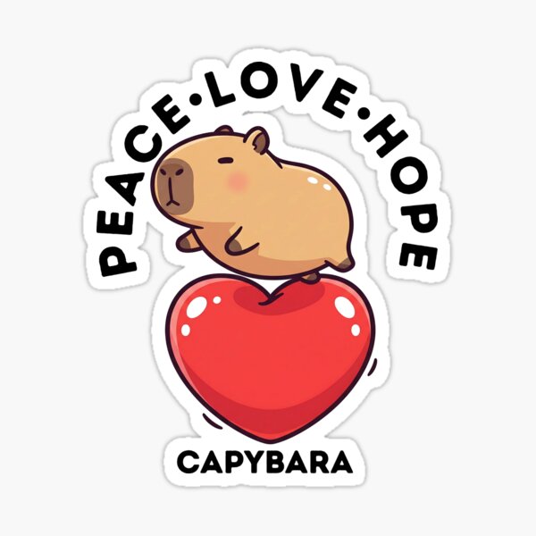Item preview, Peace, Love , Hope, Capybara designed and sold by The magic  Yellow bus.