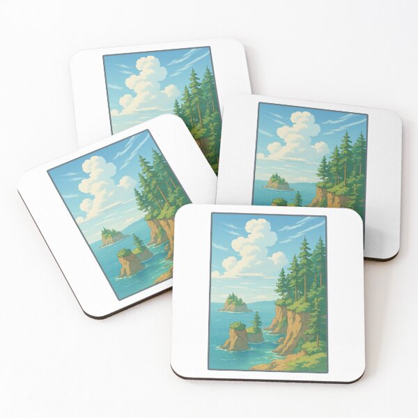 Item preview, Cape Flattery – Anime-Inspired Pacific Northwest Landscape designed and sold by Youssef-BM.