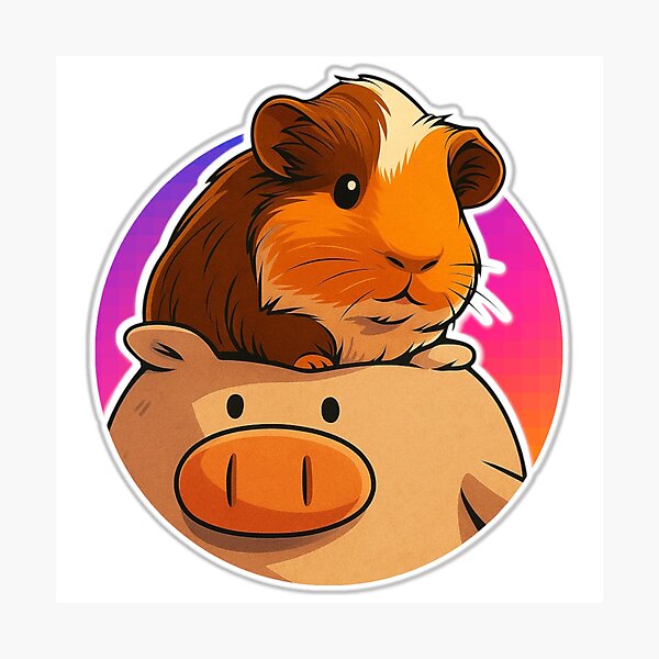 Item preview, Guinea Pig Rides the Angry Pig designed and sold by ProShoper24®.